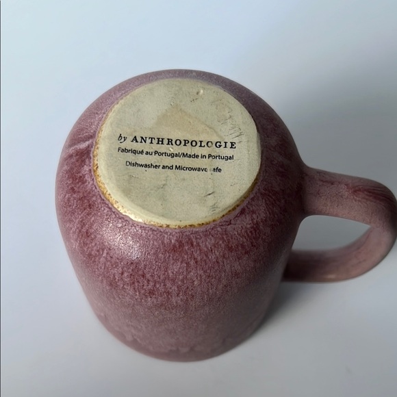 Anthropology Rustic Pink Ceramic Mug - Picture 5 of 8